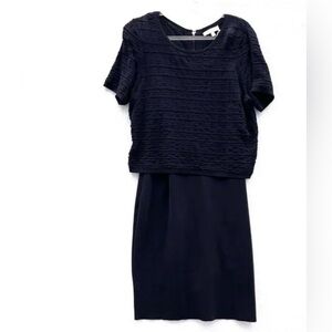 Elegant Black Textured Dress